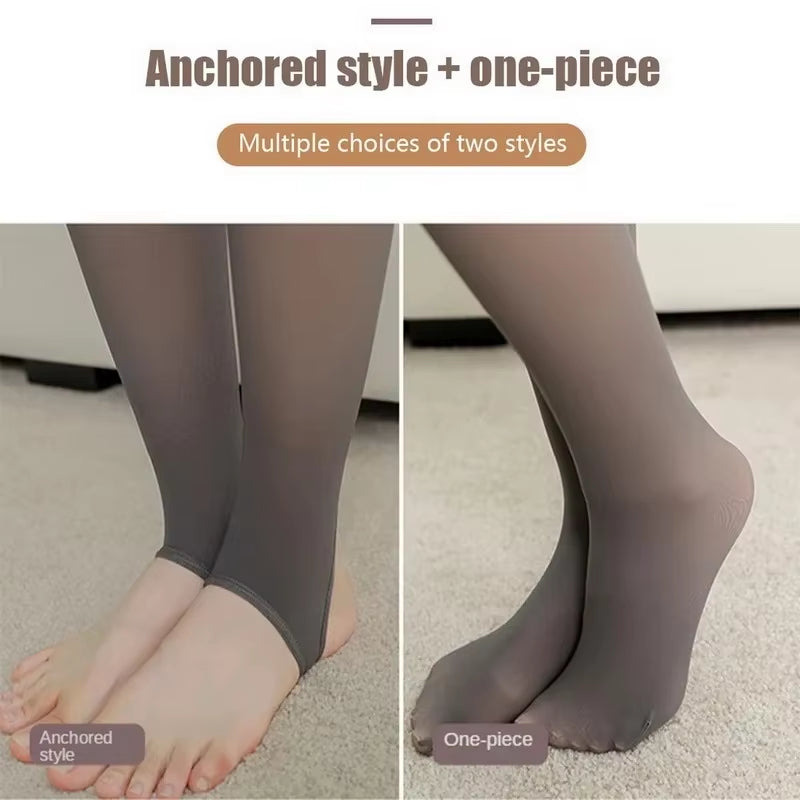 Medias Térmicas Para Mujer, Medias Gruesas Translúcidas De Lana Sexis, Pantimedias Ajustadas Térmicas Elásticas De Terciopelo Para Mujer, Mallas Cálidas Para Invierno