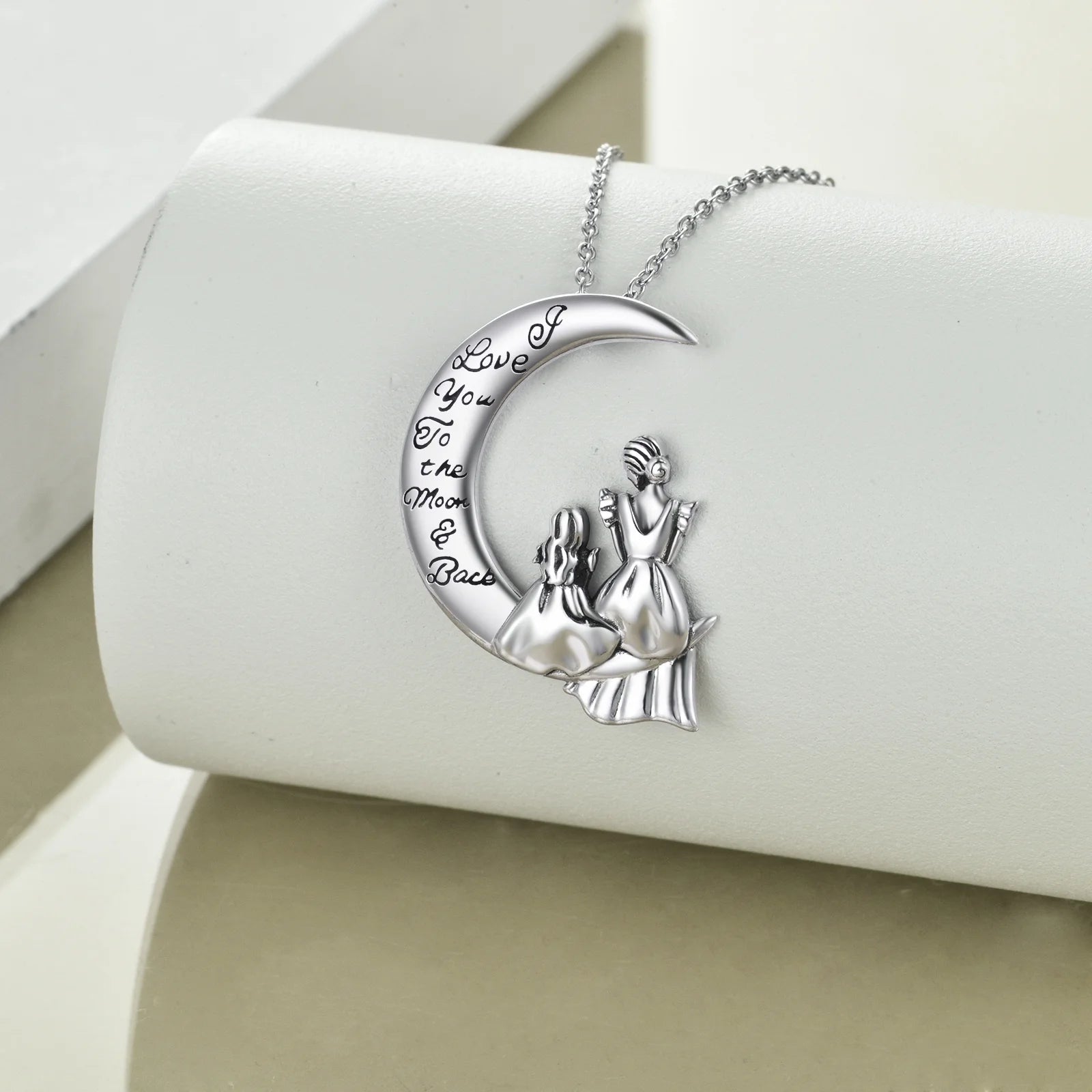 Daughter Christmas Gifts Mother Daughter Necklace S925 Sterling Silver Love You Forever to My Daughters Jewelry Christmas Gifts for Women