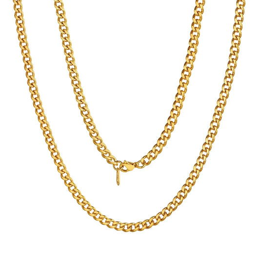 Stainless Steel Cuban Chain Necklace 22 Inch Jewelry Mens Gifts