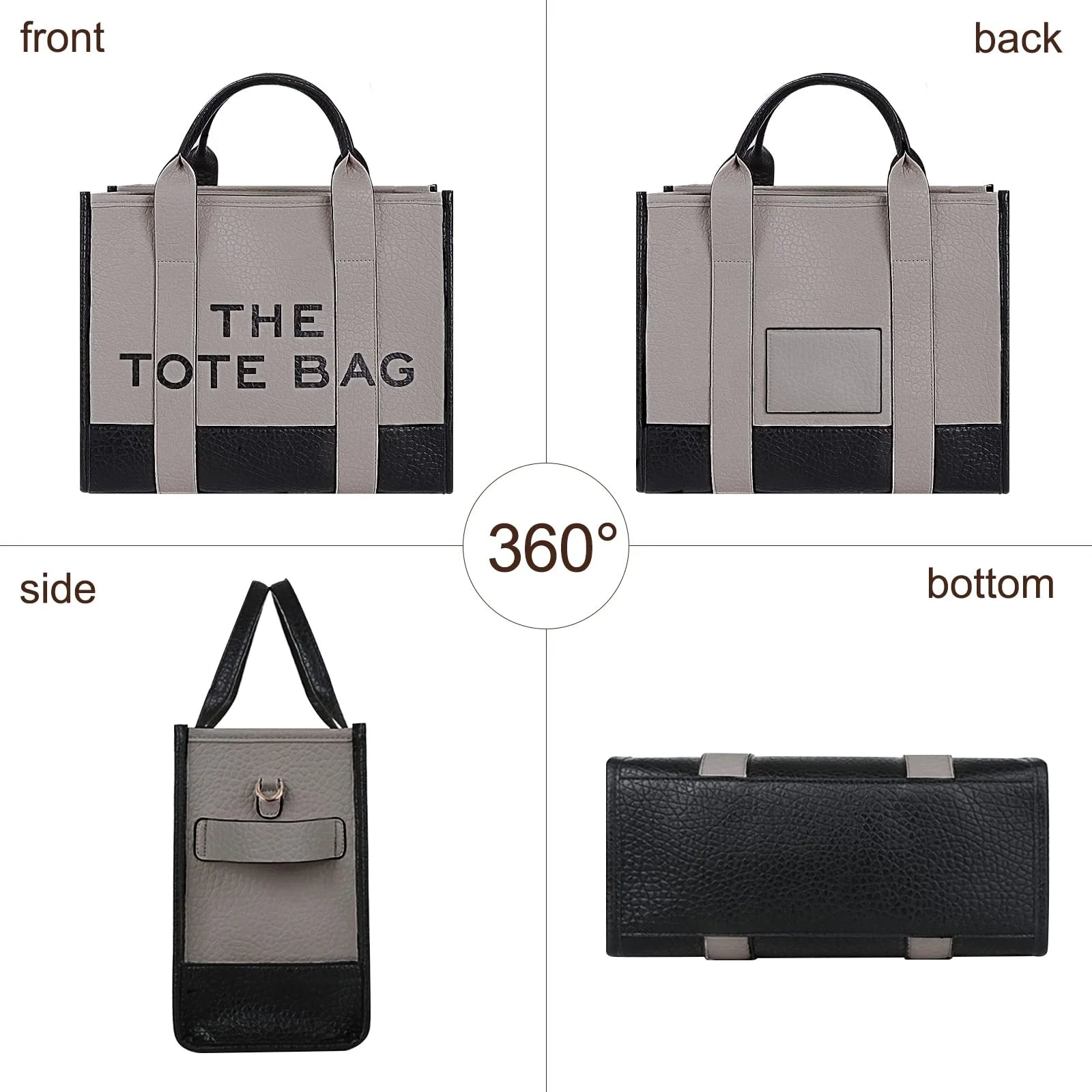 the Tote Bag,Leather Pink Leisure Bags with Zipper,Large Handbags for Women Shopping Dating School