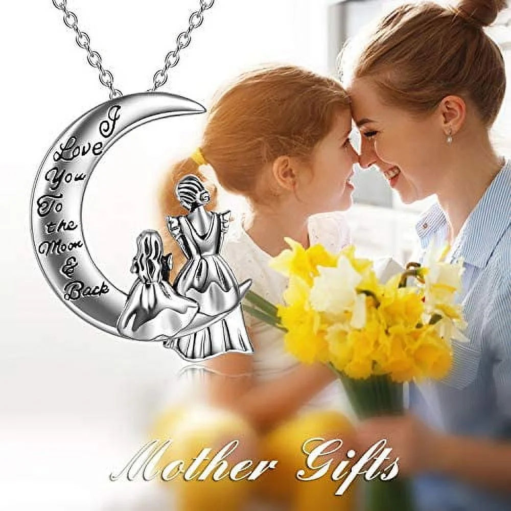 Daughter Christmas Gifts Mother Daughter Necklace S925 Sterling Silver Love You Forever to My Daughters Jewelry Christmas Gifts for Women