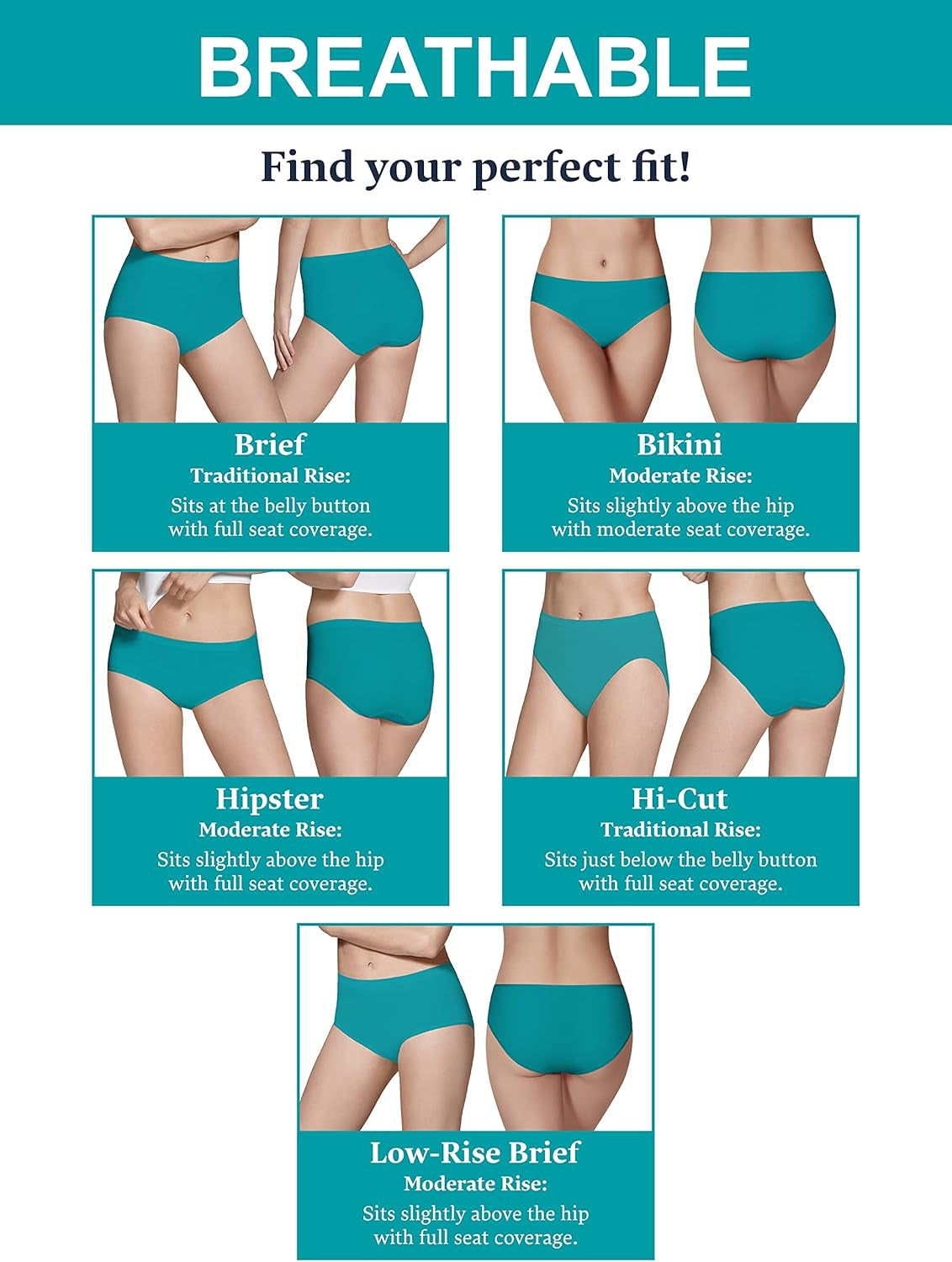 Women'S Breathable Underwear (Regular & plus Size)