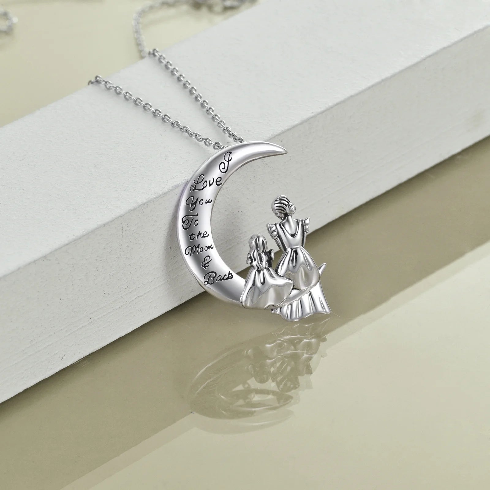 Daughter Christmas Gifts Mother Daughter Necklace S925 Sterling Silver Love You Forever to My Daughters Jewelry Christmas Gifts for Women
