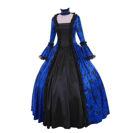 Evening Party Dress Formal Evening Dress Fall Winter Womens Dresses Retro Floral Print Ball Gowns Dress Skirt Fall Winter Gothic Retro Floral Print Ball Gowns Gowns Dress