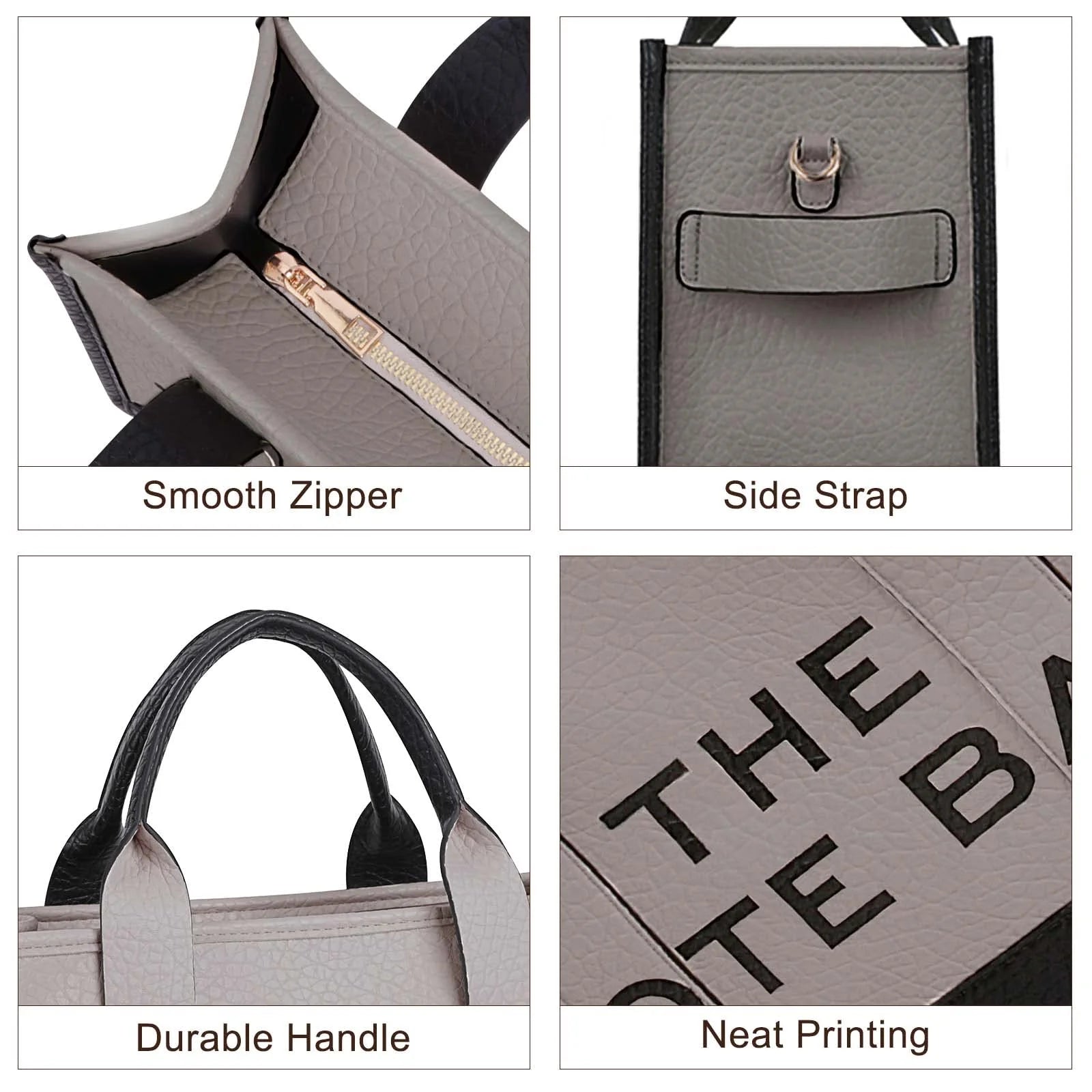 the Tote Bag,Leather Pink Leisure Bags with Zipper,Large Handbags for Women Shopping Dating School