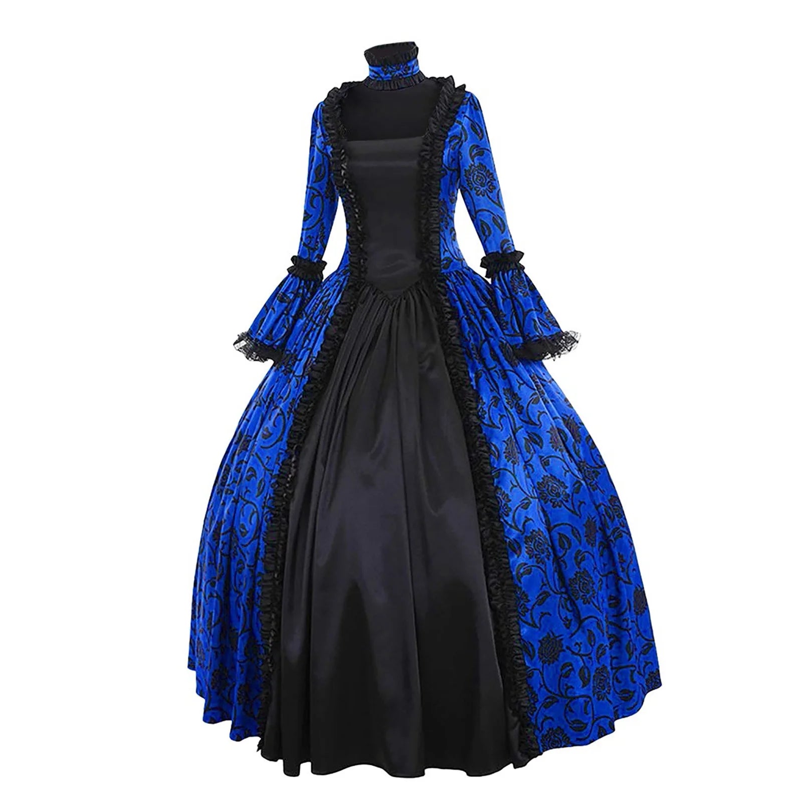 Evening Party Dress Formal Evening Dress Fall Winter Womens Dresses Retro Floral Print Ball Gowns Dress Skirt Fall Winter Gothic Retro Floral Print Ball Gowns Gowns Dress